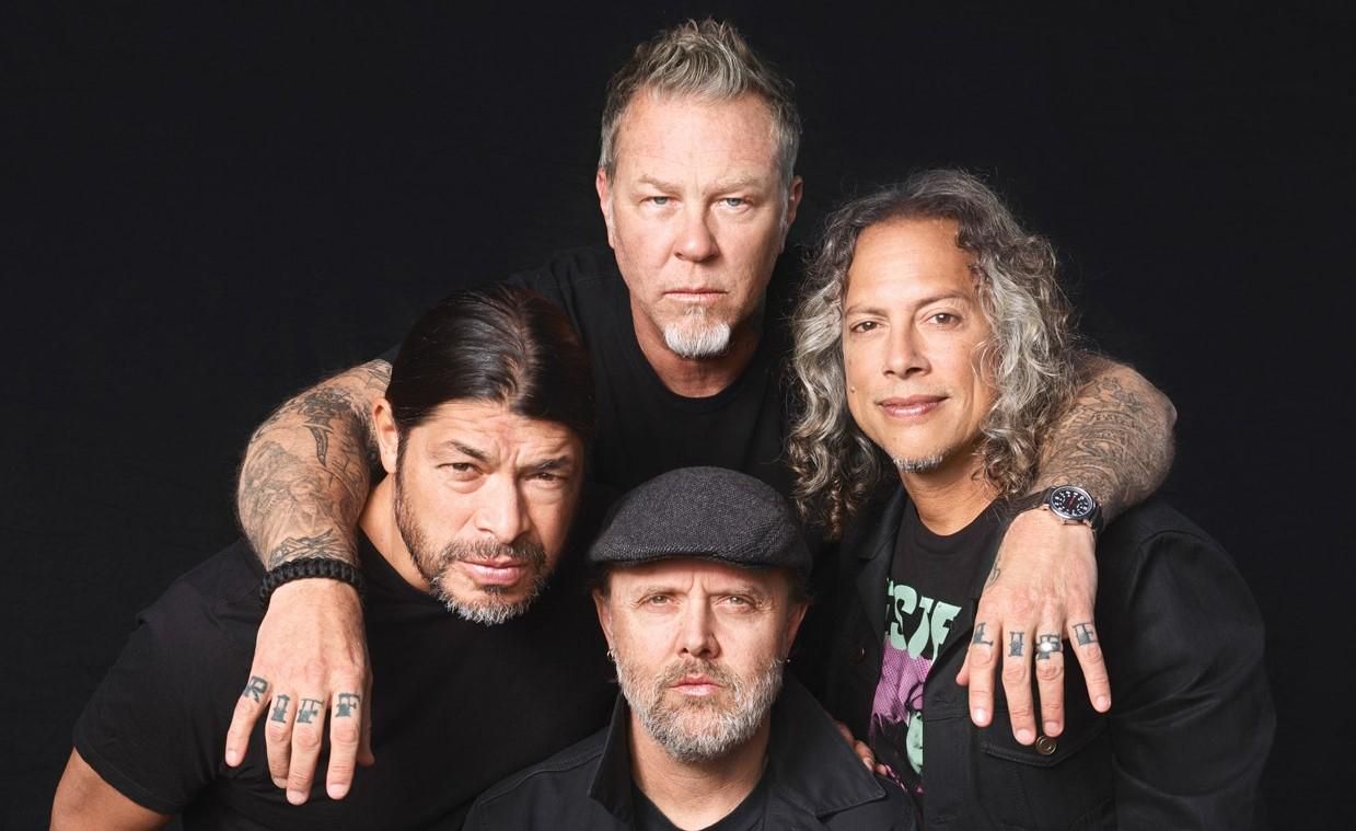 Os quatros intregrantes da banda Metalica