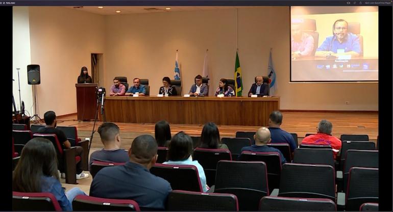 captura de tela do seminário