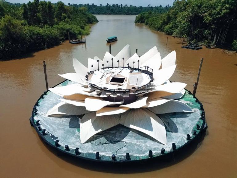 Palco do Amazônia Live em forma de Vitória-Régia